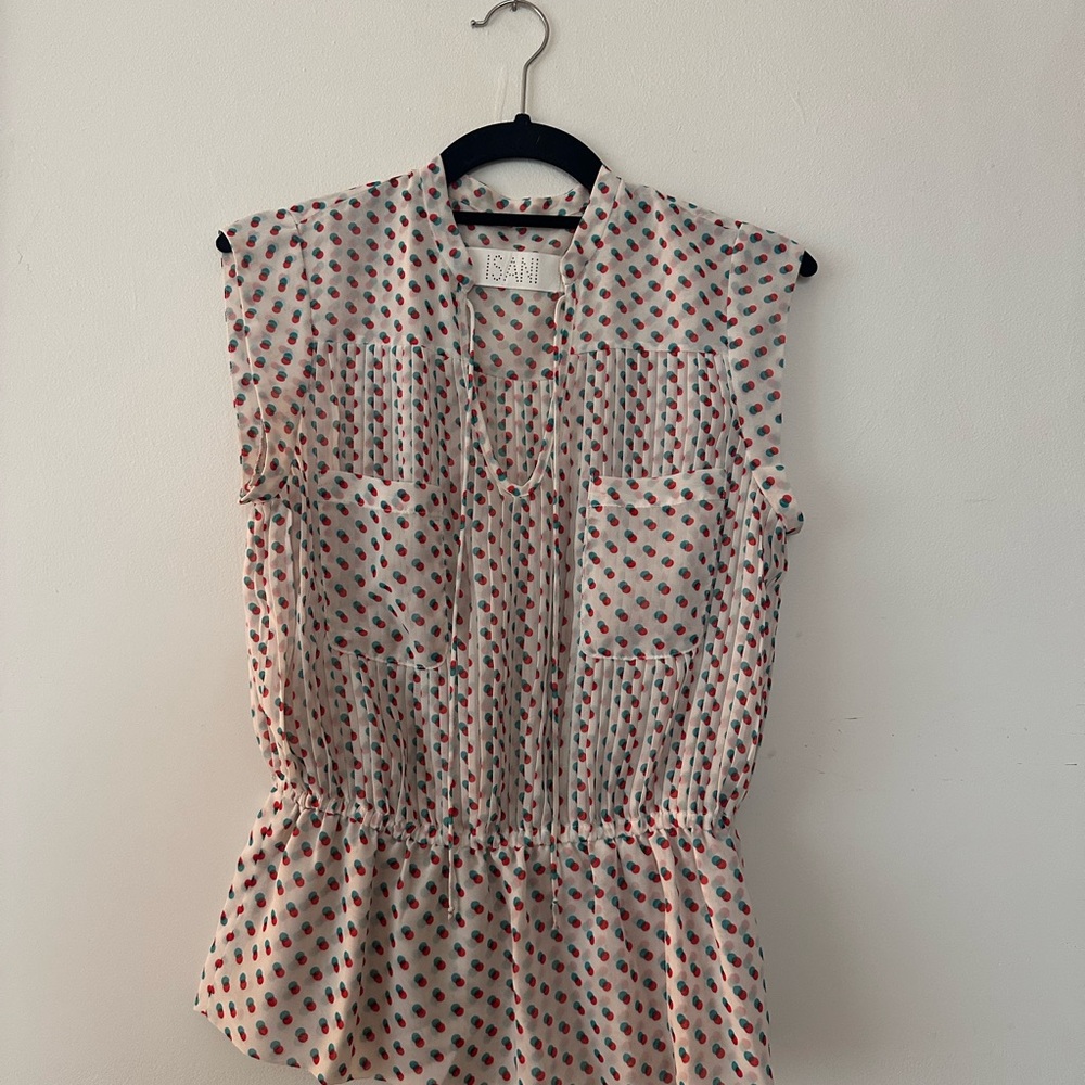 ISANI Polka Dot Blouse - Cream and Black